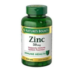 Viên uống bổ sung kẽm Nature’s Bounty Zinc 50mg 400 viên - Tăng cường miễn dịch và hỗ trợ sức khỏe sinh sản cho nam giới, hàng nhập Mỹ