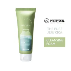 Sữa Rửa Mặt Pretty Skin The Pure Jeju Cica 150ml - Cleansing Foam Dịu Nhẹ Cho Da Nhạy Cảm, Đặc Trị Mụn, Cung Cấp Độ Ẩm