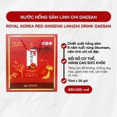 Nước Hồng Sâm Linh Chi Daesan Hàn Quốc - Hỗ Trợ Tăng Cường Miễn Dịch, 70ml x 30 Gói, Giảm Mệt Mỏi, Cải Thiện Giấc Ngủ