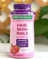 Kẹo dẻo Nature's Bounty Hair, Skin & Nails 230 viên - Tăng cường Biotin hỗ trợ tóc, da và móng khỏe mạnh