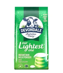 Sữa bột Devondale tách béo Our Lightest One 1kg của Úc.