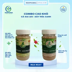 Cao Khô Cà Gai Leo & Dây Thìa Canh - Bổ Gan, Giải Độc Rượu, Ổn Định Đường Huyết, Ngăn Ngừa Biến Chứng - Combo Từ Nguyên Chất Risopharma