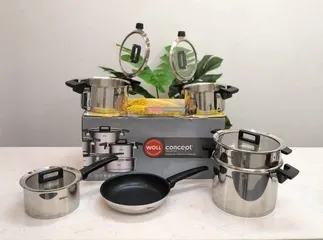 Bộ Nồi Inox Woll Concept 6 Món Made in Germany - Chất Liệu Thép Không Gỉ, Thiết Kế Hiện Đại, Độ Bền Cao, Nấu Nướng Tiện Dụng