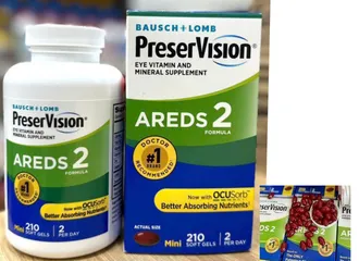 Viên uống bổ mắt PreserVision Areds 2 cho người lớn tuổi - Cải thiện thị lực, ngừa thoái hóa điểm vàng, 210 viên Bausch & Lomb Mỹ