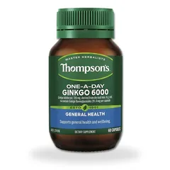 Viên Uống Bổ Não Ginkgo 6000mg Thompsons Tăng Cường Trí Nhớ & Tuần Hoàn Não