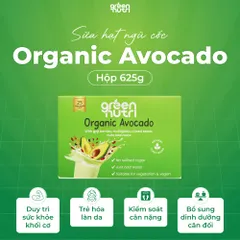 Sữa Hạt Ngũ Cốc Organic Avocado 625g - Hỗ Trợ BCAAs, Dinh Dưỡng Khối Cơ, Không Đường, Thuần Chay, Nhập Khẩu Từ Malaysia