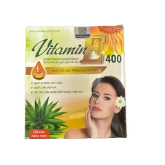 Viên Uống Vitamin E 400 IU Đại Uy - Ngăn Ngừa Lão Hóa, Giảm Nếp Nhăn, Làm Đẹp Da - Hộp 100 Viên Nang Mềm