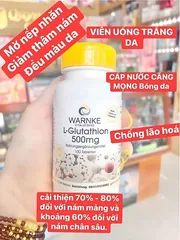 Viên Uống Trắng Da Warnke Glutathione 100 Viên - Làm Sáng Da, Giảm Thâm Nám, Chống Oxy Hóa Từ Đức