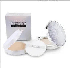 Phấn Phủ Cellio Ex Collagen Twoway 15G - Khả Năng Che Phủ Tối Ưu, Lâu Trôi, Thích Hợp Mọi Loại Da, Tặng Kèm 1 Lõi