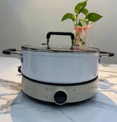 Bếp Từ Đơn 2000W + Nồi Lẩu Chống Dính 28CM Lumias Korea - Bộ Nấu Ăn Tiện Lợi Cho Gia Đình, Đảm Bảo An Toàn và Sang Trọng