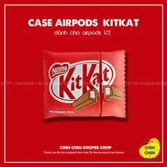 Vỏ Bọc Airpods 1 2 Bánh Socola Kitkat Bằng Silicon Dẻo - Phụ Kiện Thời Trang Tai Nghe AirPods 1 2 Chất Lượng Cao