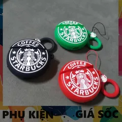 Vỏ Bọc Silicon Dẻo cho AirPods 1 2 STARBUCK TRÒN - Bao Bảo Vệ Hộp Sạc Tai Nghe Chất Lượng Cao