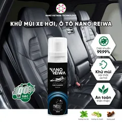 Xịt khử mùi nội thất xe hơi Nano Bạc Reiwa 100ml - Diệt khuẩn, không cồn, an toàn cho trẻ em, hương bạc hà thơm mát