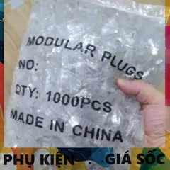 Combo 1000 Hạt Mạng RJ45 COB Chất Lượng Cao Bấm Dây Cat5 Cat5E Cat6 - Đầu Bấm Chống Oxy Hóa, Đường Truyền Ổn Định