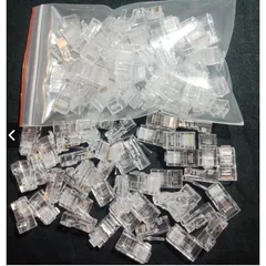 Túi 50/100 Hạt Mạng RJ45 Nhựa Bấm Dây Cat5, Cat5e, Cat6 - Thiết bị mạng chất lượng cao, tiết kiệm chi phí cho người dùng