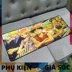 Tấm Lót Bàn Làm Việc One Piece 38 - Cao Cấp 80x30cm, Dày 3mm, Chống Nước, Chống Trầy, Phù Hợp Game Thủ