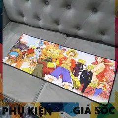 Tấm Lót Bàn Làm Việc One Piece 47 - Kích Thước Lớn 80x30cm, Chống Nước, Không Trầy, Phù Hợp Game Thủ