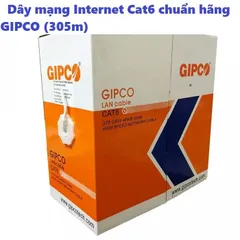 Dây Mạng LAN CAT6 Bấm Sẵn Chống Nhiễu - Dây Internet Gipco 30m 40m 50m 60m 70m - Chất Lượng Chính Hãng
