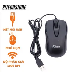 Chuột Dây Fuhlen L102 - Chuột Quang Học 1000 DPI Ergonomic Cho Game Thủ và Văn Phòng - Kết Nối USB chính hãng