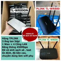 Bộ Phát Wifi TP-Link 3 Râu Xuyên Tường TL-WR880/TL-WR881/TL-890N - Tốc Độ 450Mbps, Hàng Cũ Tình Trạng Đẹp, Sử Dụng Dễ Dàng