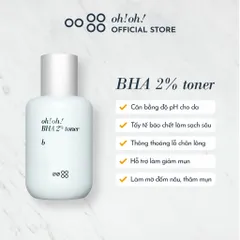 Toner Nước Hoa Hồng oh!oh! 2% BHA Tẩy Tế Bào Chết, Làm Sạch 75ml - Lý Tưởng Cho Da Dầu, Ngừa Mụn, Tăng Cường Độ Sáng Da