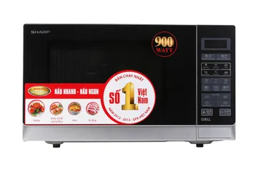 Lò Vi Sóng Sharp R-G572VN-S 25L Có Nướng - Bảng Điều Khiển Điện Tử, 6 Chế Độ Nấu Ăn, Thiết Kế Hiện Đại và Sang Trọng
