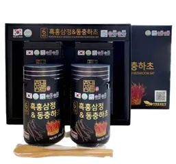 Cao Hắc Sâm Đông Trùng Hạ Thảo Chambarunsam Hàn Quốc 240g Set 2 Lọ - Tăng Cường Sức Đề Kháng, Bồi Bổ Cơ Thể, Giảm Stress