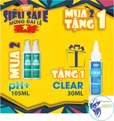 Men Vi Sinh KOIKA PH+ PH- 105ml - Điều Chỉnh Độ pH Tự Nhiên Cho Hồ Cá Cảnh - Hỗ Trợ Làm Trong Nước