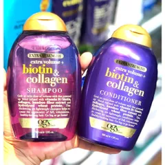 Cặp Dầu Gội và Dầu Xả Biotin OGX 385ml - Chăm Sóc Tóc Khỏe Mạnh, Ngăn Gãy Rụng, Bóng Mượt Tự Nhiên