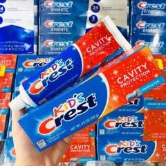 Kem Đánh Răng Trẻ Em Crest Cavity Protection Sparkle Fun 130g - Hương Vị Trái Cây Ngăn Ngừa Sâu Răng Cho Bé Từ 2-5 Tuổi