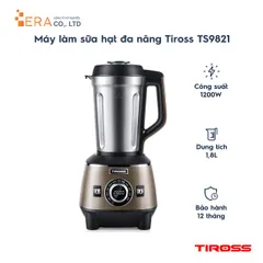 Máy Làm Sữa Hạt Đa Năng Tiross TS9821 - 1.8L, Công Suất 1200W, Chức Năng Nấu và Xay Đời Sống Khỏe Mạnh
