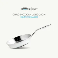 Chảo Cạn Inox 316 Cao Cấp Haatz 3 Lớp Liên Khối - Bảo Hành 5 Năm, Đa Năng Sử Dụng Cho Tất Cả Các Loại Bếp