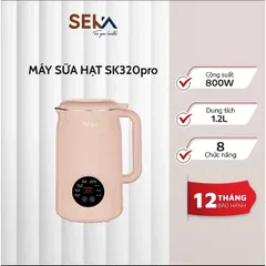 (PHIÊN BẢN 2026) Máy Làm Sữa Hạt Mini SEKA SKG450 (SK320 PRO) 8in1 Dung Tích 1.2L Lưỡi Dao 10 Cánh Inox 304, Hàng Chính Hãng