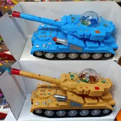 (2840) Xe tăng chạy bằng pin có đèn và âm thanh, chọn màu ngẫu nhiên