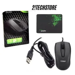 Chuột Fuhlen L102 Quang Học Ergonomic + Lót Chuột Razer - Chuột Gaming Chất Lượng Cao, Tương Thích Đa Nền Tảng, BH 12 Tháng