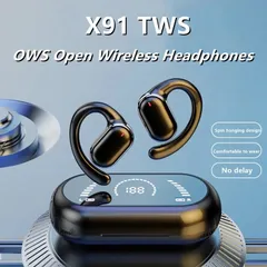 Tai nghe Bluetooth không dây X91 OWS V5.3 chống nước IPX5 - Âm thanh HD, điều khiển cảm ứng thông minh, thời gian sử dụng 48 giờ
