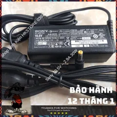 Sạc Laptop Sony 10.5V 2.9A 30W Chính Hãng cho Vaio VPC-X VGN-P SGPT11 - Bảo Hành 12 Tháng, Adapter Đen, Hàng Mới 100%