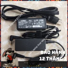 Sạc Laptop Acer Mini 19V-1.58A 36W - Tương thích Acer One 8.9, 10.1, D257-1437, D257-1806 - Bảo hành 12 tháng, kèm dây nguồn