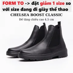 Giày Da Nam Chelsea Classic Tăng Chiều Cao 4.5cm - Thời Trang Dễ Phối Đồ, Bốt Cao Cấp Chính Hãng