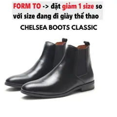 Giày Da Nam Chelsea Boots Classic - Bốt Thời Trang Đế Khâu Cao 3cm, Dễ Phối Đồ, Chất Lượng Cao