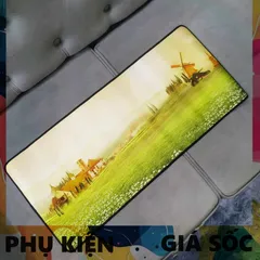 Miếng Lót Chuột Chống Nước Cỡ Lớn 70x30cm - Đồng Hoa Cối Xay Gió Thời Trang, Phụ Kiện Game Chính Hãng