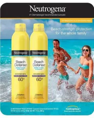 Xịt Chống Nắng Neutrogena Beach Defense SPF 60+ 240g - Bảo Vệ Da Trước Tia UV, Chống Nước Và Không Nhờn Rít Cho Mùa Hè Nắng Nóng