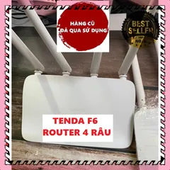 Bộ Phát Wifi Cũ TENDA F6 - 4 Râu Anten, Tốc Độ 300Mbps, Dễ Cài Đặt, Thiết Kế Đẹp, Giá Cả Phải Chăng