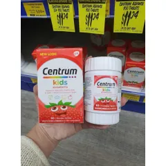 Viên bổ sung vitamin tổng hợp Centrum Kid 60 viên - Hỗ trợ phát triển chiều cao và trí não cho trẻ em, hương vị trái cây tự nhiên