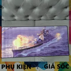 Miếng Lót Chuột Chống Nước Battleship 16 - Pad Chuột Cỡ Lớn 90x40cm, Độ Dày 3mm, Chất Liệu Cao Su, Dùng Cho Game Thủ