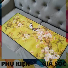 Miếng Lót Chuột Gỗ Mai Vàng 90x40cm - Pad Chống Nước, Dày 3mm, Bàn Di Chuột Chuyên Game Thao Tác Nhanh Nhạy