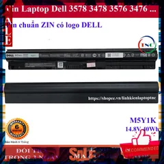 Pin Laptop Dell M5Y1K Thay Thế Cho Dell 3578 3478 3576 3476, Hỗ Trợ CPU Thế Hệ 8, 9, 10 - Phụ Kiện Chính Hãng