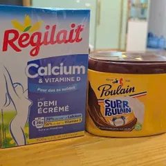 Combo Sữa Canxi Regilait & Bột Cacao Poulain Pháp - Tăng Cường Canxi Chắc Xương, Vitamin D Và Khoáng Chất Thiết Yếu Cho Cơ Thể