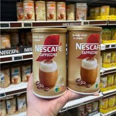 Cà Phê Capuccino Nescafe Pháp - Hương Vị Truyền Thống, Bọt Mịn Ngon Như Tiệm, 18-20 Cốc Hòa Tan Tiện Lợi