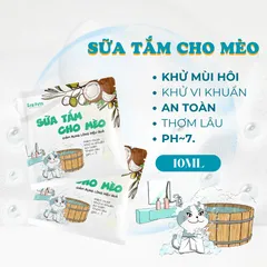 Sữa Tắm Chó Mèo Ecopets 10ml - Dưỡng Lông Mềm Mượt, Khử Mùi Hiệu Quả Lên Đến 2 Tuần Với Nano Bạc An Toàn